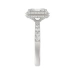 14K WHITE GOLD 4.00CT ROUND/EMERALD DIAMOND LADIES RING (CENTER STONE EMERALD DIAMOND 3.00CT) - Image 3