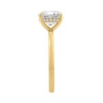 14K YELLOW GOLD 3.00CT ROUND/CUSHION DIAMOND LADIES RING (CENTER STONE CUSHION DIAMOND 3CT) - Image 3