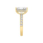 14K YELLOW GOLD 4 3/4CT ROUND/RADIANT DIAMOND LADIES RING (CENTER STONE RADIANT DIAMOND 4CT) - Image 2