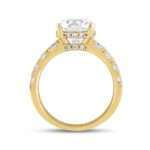 LADIES RING 4CT ROUND DIAMOND 14K YELLOW GOLD (CENTER STONE ROUND DIAMOND 3CT ) - Image 2