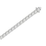 14K WHITE GOLD 3CT ROUND DIAMOND LADIES BRACELET - Image 3