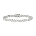 14K WHITE GOLD 7.00CT ROUND DIAMOND LADIES BRACELET