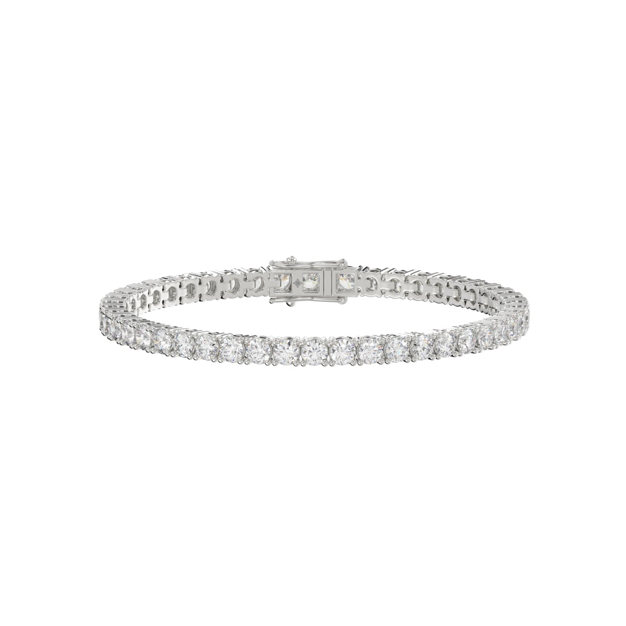 LADIES BRACELET 13CT ROUND DIAMOND 14K WHITE GOLD 1 LADIES BRACELET 13CT ROUND DIAMOND 14K WHITE GOLD - Image 1