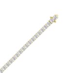 LADIES BRACELET 9CT ROUND DIAMOND 14K YELLOW GOLD - Image 3