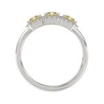 14K WHITE GOLD 1 1/2CT ROUND/YELLOW RADIANT DIAMOND LADIES RING - Image 2