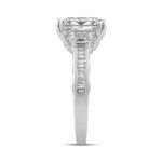 14K WHITE GOLD 4 1/4CT ROUND/RADIANT/BAGUETTE /TRAPEZOID DIAMOND LADIES RING - Image 2