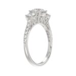 LADIES RING 1 3/4CT ROUND DIAMOND 14K WHITE GOLD (CENTER STONE ROUND DIAMOND 1CT ) - Image 3