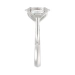 LADIES SOLITAIRE RING 3CT OVAL DIAMOND 14K WHITE GOLD - Image 4