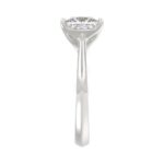 LADIES SOLITAIRE RING 3CT PRINCESS DIAMOND 14K WHITE GOLD - Image 4