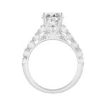 14K WHITE GOLD 3 1/3CT ROUND DIAMOND LADIES BRIDAL SET (CENTER STONE ROUND DIAMOND 3CT) - Image 2