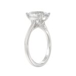 14K WHITE GOLD 4 1/2CT ROUND/OVAL DIAMOND LADIES BRIDAL SET (CENTER STONE OVAL DIAMOND 3.00CT) - Image 3