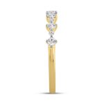 LADIES BRIDAL SET 2 1/2CT ROUND DIAMOND 14K YELLOW GOLD (CENTER STONE PRINCESS DIAMOND 2CT ) - Image 6