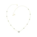14K YELLOW GOLD 2 1/4CT ROUND/OVAL DIAMOND LADIES NECKLACE
