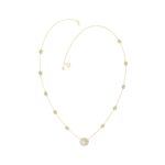 14K YELLOW GOLD 2 1/4CT ROUND/OVAL DIAMOND LADIES NECKLACE - Image 3