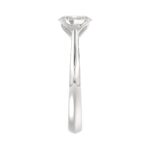 LADIES SOLITAIRE RING 1CT OVAL DIAMOND 14K WHITE GOLD - Image 4