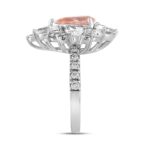 ETERNAL BLUSH COLLECTION 14K WHITE/ROSE GOLD 4 1/2CT ROUND/PEAR/MARQUISE DIAMOND LADIES RING (CENTER STONE PINK PEAR DIAMOND 2.00CT) - Image 3