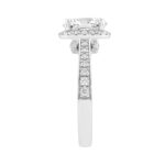 14K White Gold 3 1/2Ct Round Brilliant Diamond Hidden Halo Engagement Ring Fashion Bridal Ring For Women 3Ct Round Center Stone (Color F-G -Clarity Vs - Image 3