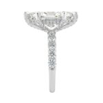 14K White Gold 5 1/2Ct Marquise Cut & Round Diamond Engagement Ring Women Bridal Wedding Ring 4Ct Marquise Center Stone (Color F-G -Clarity Vs1/Vs2) - Image 3