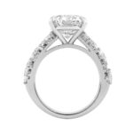14K White Gold 6 1/4Ct Diamond Engagement Ring For Women 5Ct Oval Center Stone With Pear,& Round Side Stones, Luxury Bridal Ring (Color F-G -Clarity V - Image 2