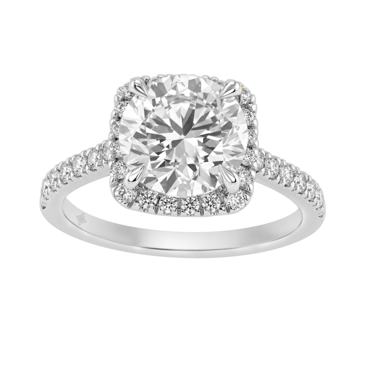 Elegance 14K White Gold 3 1/2Ct Round Diamond Bridal Ring Timeless Engagement Ring For Women 3Ct Round Center Stone (Color F-G -Clarity Vs1/Vs2) 1 Elegance 14K White Gold 3 1/2Ct Round Diamond Bridal Ring Timeless Engagement Ring For Women 3Ct Round Center Stone (Color F-G -Clarity Vs1/Vs2) - Image 1