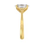 LADIES SOLITAIRE RING 3CT OVAL DIAMOND 14K YELLOW GOLD - Image 4