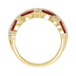 14K YELLOW GOLD 2.00CT ROUND/MARQUISE DIAMOND LADIES RING (RUBY DIAMOND 1 1/2CT) - Image 2