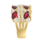 14K YELLOW GOLD 2.00CT ROUND/MARQUISE DIAMOND LADIES RING (RUBY DIAMOND 1 1/2CT) - Image 4