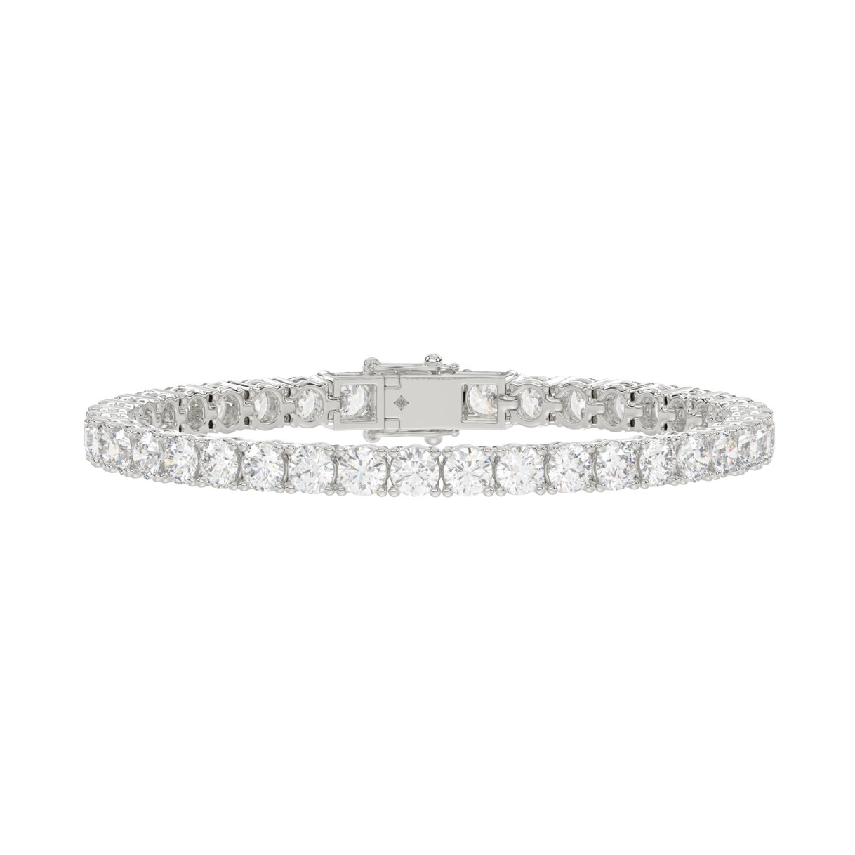 LADIES BRACELET 11CT ROUND DIAMOND 14K WHITE GOLD 1 LADIES BRACELET 11CT ROUND DIAMOND 14K WHITE GOLD - Image 1