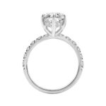 14K WHITE GOLD 6.00CT MARQUISE/ROUND DIAMOND LADIES RING (CENTER STONE MARQUISE DIAMOND 5CT) - Image 2