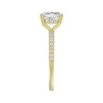 14K YELLOW GOLD 2 1/4CT ROUND/CUSHION DIAMOND LADIES RING (CENTER STONE CUSHION DIAMOND 2CT) - Image 4