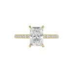 14K YELLOW GOLD 2 1/4CT ROUND/RADIANT DIAMOND LADIES RING (CENTER STONE RADIANT DIAMOND 2CT) - Image 5