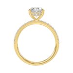 14K YELLOW GOLD 2 1/5CT ROUND/OVAL DIAMOND LADIES RING (CENTER STONE OVAL DIAMOND 2CT) - Image 2