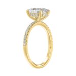 14K YELLOW GOLD 2 1/5CT ROUND/OVAL DIAMOND LADIES RING (CENTER STONE OVAL DIAMOND 2CT) - Image 3