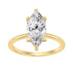 14K YELLOW GOLD 2.00CT MARQUISE/ROUND DIAMOND LADIES RING (CENTER STONE MARQUISE DIAMOND 2.00CT)