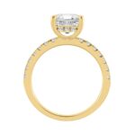14K YELLOW GOLD 3 1/2CT ROUND/RADIANT DIAMOND LADIES RING (CENTER STONE RADIANT DIAMOND 3CT) - Image 3