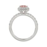 ETERNAL BLUSH COLLECTION 14K WHITE GOLD 4.00CT ROUND/EMERALD DIAMOND LADIES RING (CENTER STONE PINK EMERALD DIAMOND 3CT) - Image 2