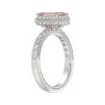 ETERNAL BLUSH COLLECTION 14K WHITE GOLD 4.00CT ROUND/EMERALD DIAMOND LADIES RING (CENTER STONE PINK EMERALD DIAMOND 3CT) - Image 3