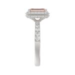 ETERNAL BLUSH COLLECTION 14K WHITE GOLD 4.00CT ROUND/EMERALD DIAMOND LADIES RING (CENTER STONE PINK EMERALD DIAMOND 3CT) - Image 4