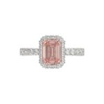 ETERNAL BLUSH COLLECTION 14K WHITE GOLD 4.00CT ROUND/EMERALD DIAMOND LADIES RING (CENTER STONE PINK EMERALD DIAMOND 3CT) - Image 5
