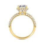 LADIES RING 2 3/4CT ROUND DIAMOND 14K YELLOW GOLD (CENTER STONE ROUND DIAMOND 2CT ) - Image 2