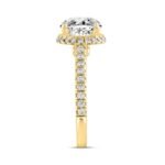 LADIES RING 3 1/2CT ROUND DIAMOND 14K YELLOW GOLD (CENTER STONE ROUND DIAMOND 3CT ) - Image 3