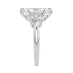 14K White Gold 3 1/2Ct Lab-Grown Diamond Engagement Ring For Women 3Ct Marquise Center With Round Side Stones, Elegant Fashion Bridal Ring (Color F-G - Image 3