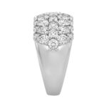 14K White Gold 3.00Ct Multi Shape Diamond Ring Round, Pear & Marquise Cut Cluster Ring For Women (Color F-G -Clarity Vs1/Vs2) - Image 3