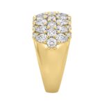 14K Yellow Gold 3.00Ct Multi Shape Diamond Ring Round, Pear & Marquise Cut Cluster Ring For Women (Color F-G -Clarity Vs1/Vs2) - Image 3