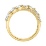 14K Yellow Gold Ladies Crossover Fashion Ring 1 3/4Ct Round & Marquise Diamond (Color F-G -Clarity Vs1/Vs2) - Image 2