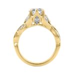 Elegant 14K Yellow Gold 4 1/5Ct Marquise Diamond Ring Women Ladies Engagement Ring (Color F-G -Clarity Vs1/Vs2) - Image 2