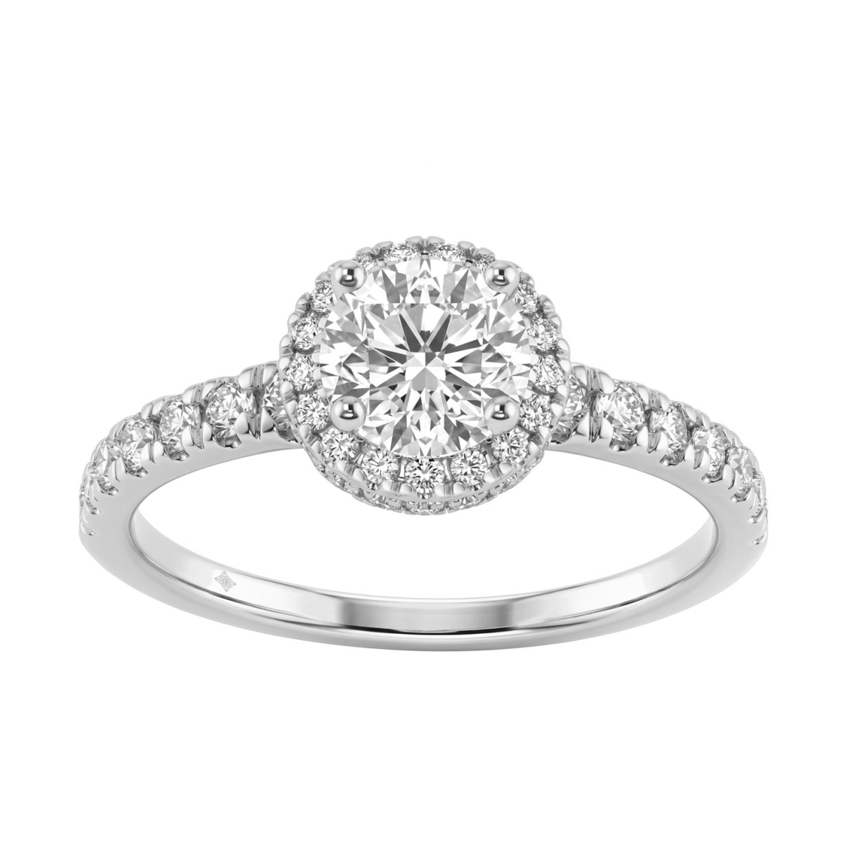 Ladies 14K White Gold Engagement Ring With 1 1/4Ct Round Lab-Grown Diamonds Fine Jewelry 3/4Ct Round Center Stone (Color F-G -Clarity Vs1/Vs2) 1 Ladies 14K White Gold Engagement Ring With 1 1/4Ct Round Lab-Grown Diamonds Fine Jewelry 3/4Ct Round Center Stone (Color F-G -Clarity Vs1/Vs2) - Image 1