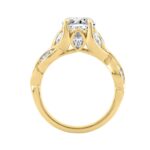 Ladies 14K Yellow Gold 4 1/5Ct Multi-Shape Diamond Engagement Ring Round, Oval & Marquise With Side Stones 3Ct Oval Center Stone (Color F-G -Clari - Image 2
