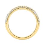 Luxury 14K Yellow Gold 1/2Ct Round Diamond Band For Women Elegant Wedding Or Anniversary Ring - Image 2