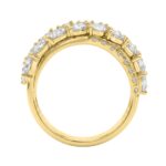 Luxury 14K Yellow Gold 3Ct Lab Grown Diamond Pear Shape & Round Cut Ladies Fashion Ring For Her (Color F-G -Clarity Vs1/Vs2) - Image 2